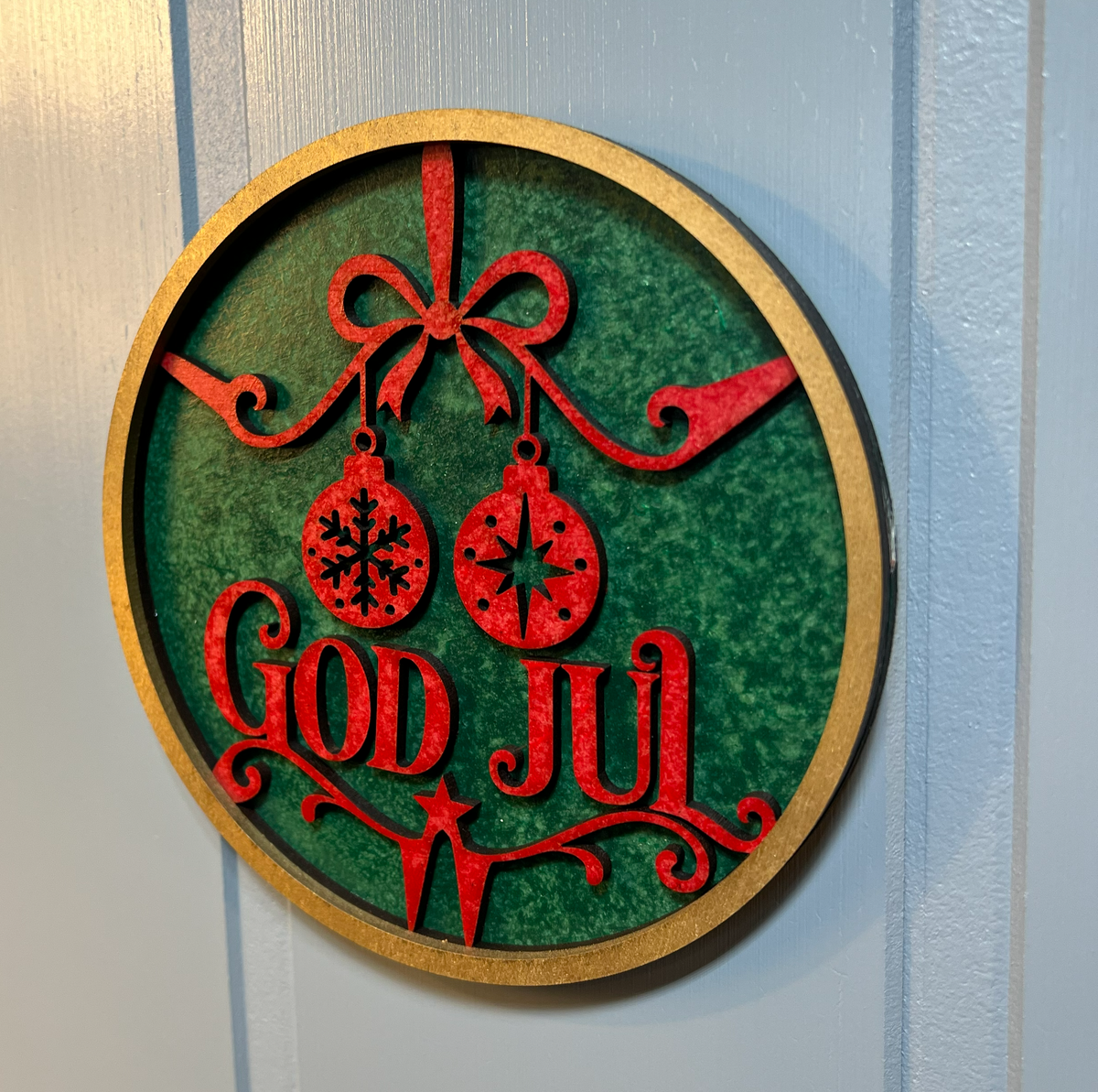 3-lags juleskilt "God Jul"