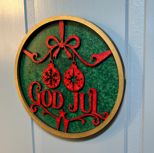 3-lags juleskilt "God Jul"