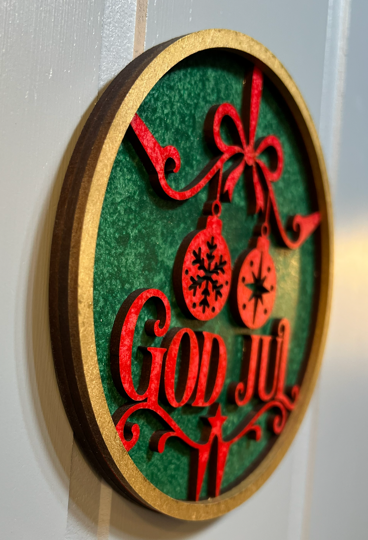 3-lags juleskilt "God Jul"