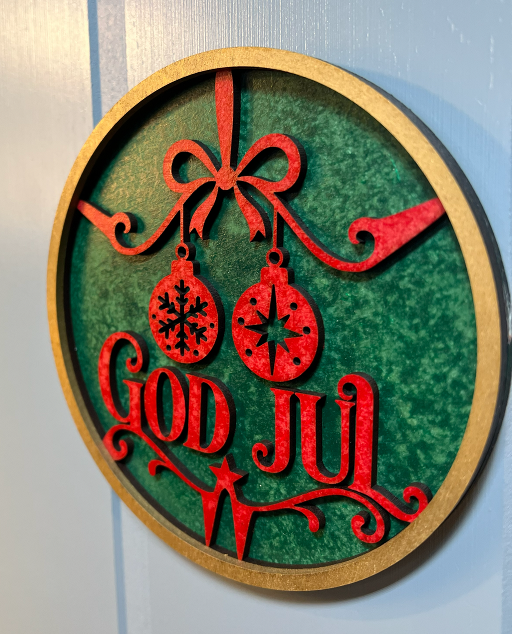 3-lags juleskilt "God Jul"