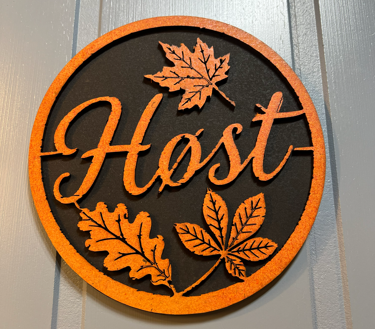 Høstkos - håndlaget dekorasjonsett i tre